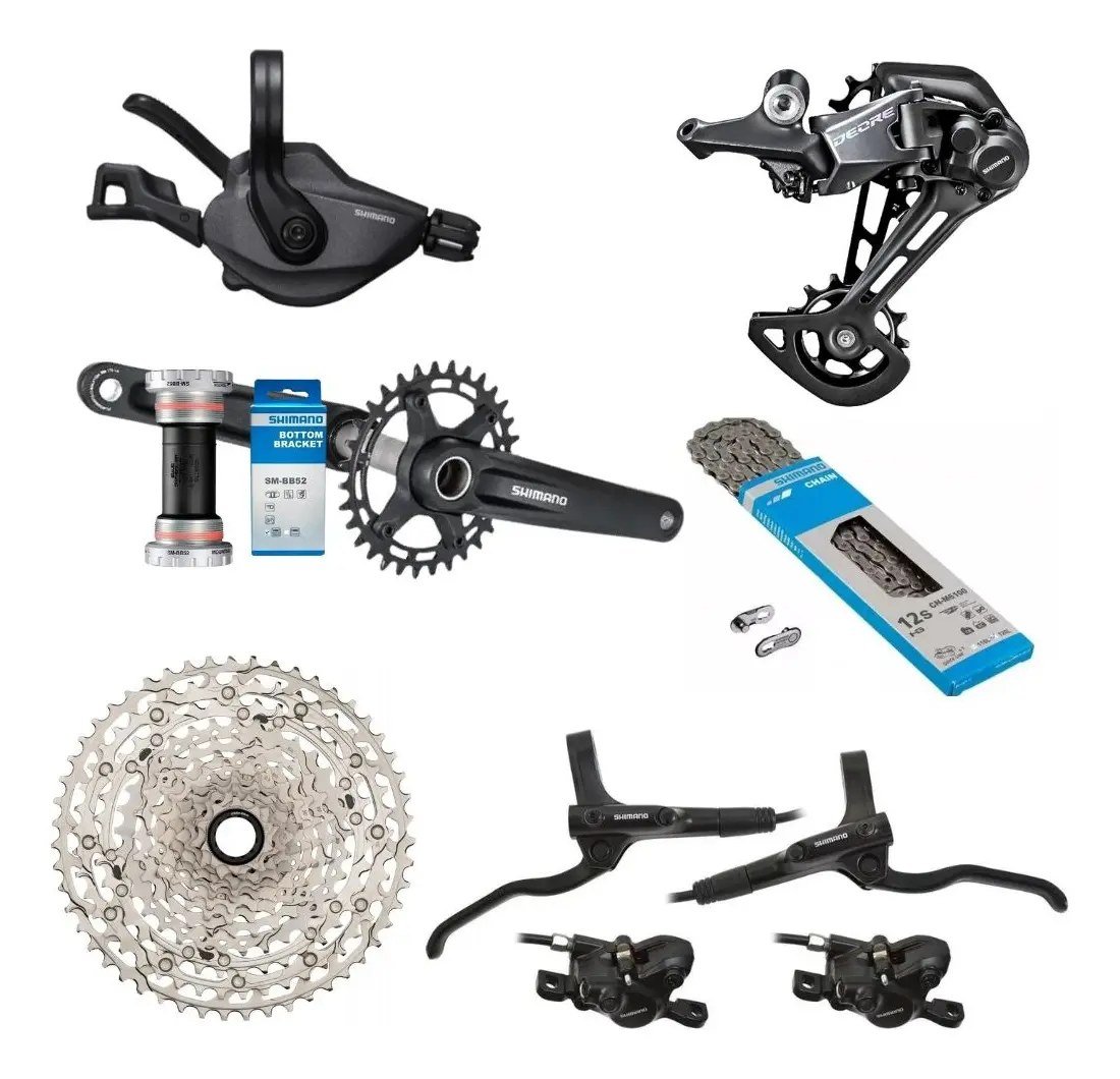 Kit Shimano Deore M6100 12v + Freios MT200